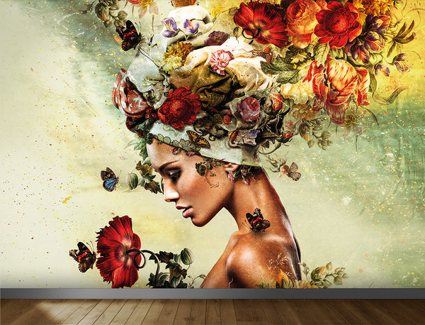 Flower Woman 4 Wallpaper