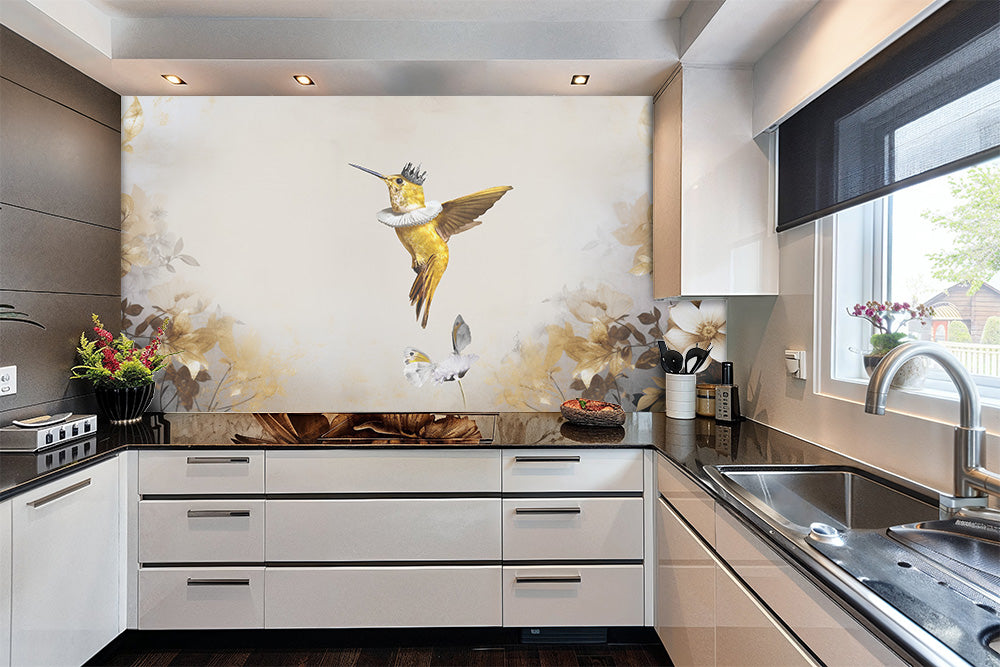Royal Hummingbird Light Kitchen Backsplash