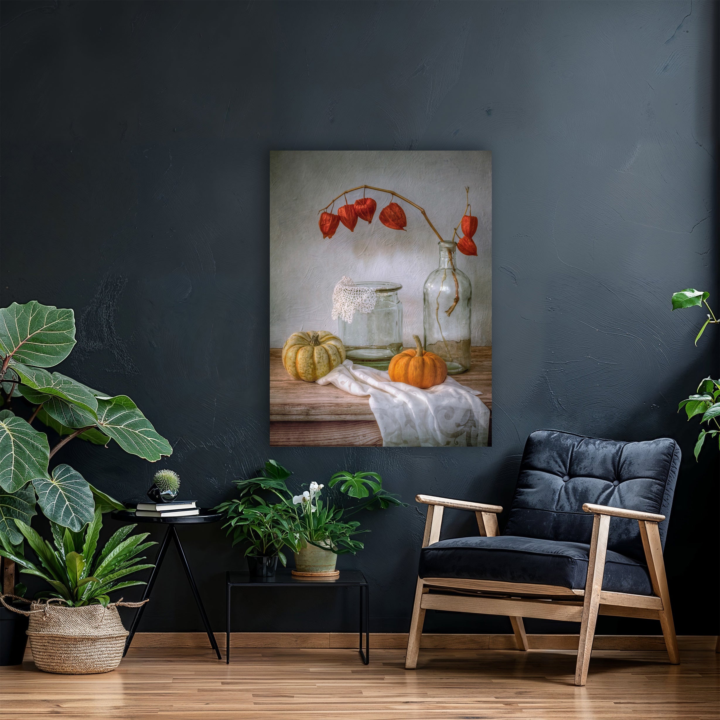 Still life with Physalis and Pumpkin