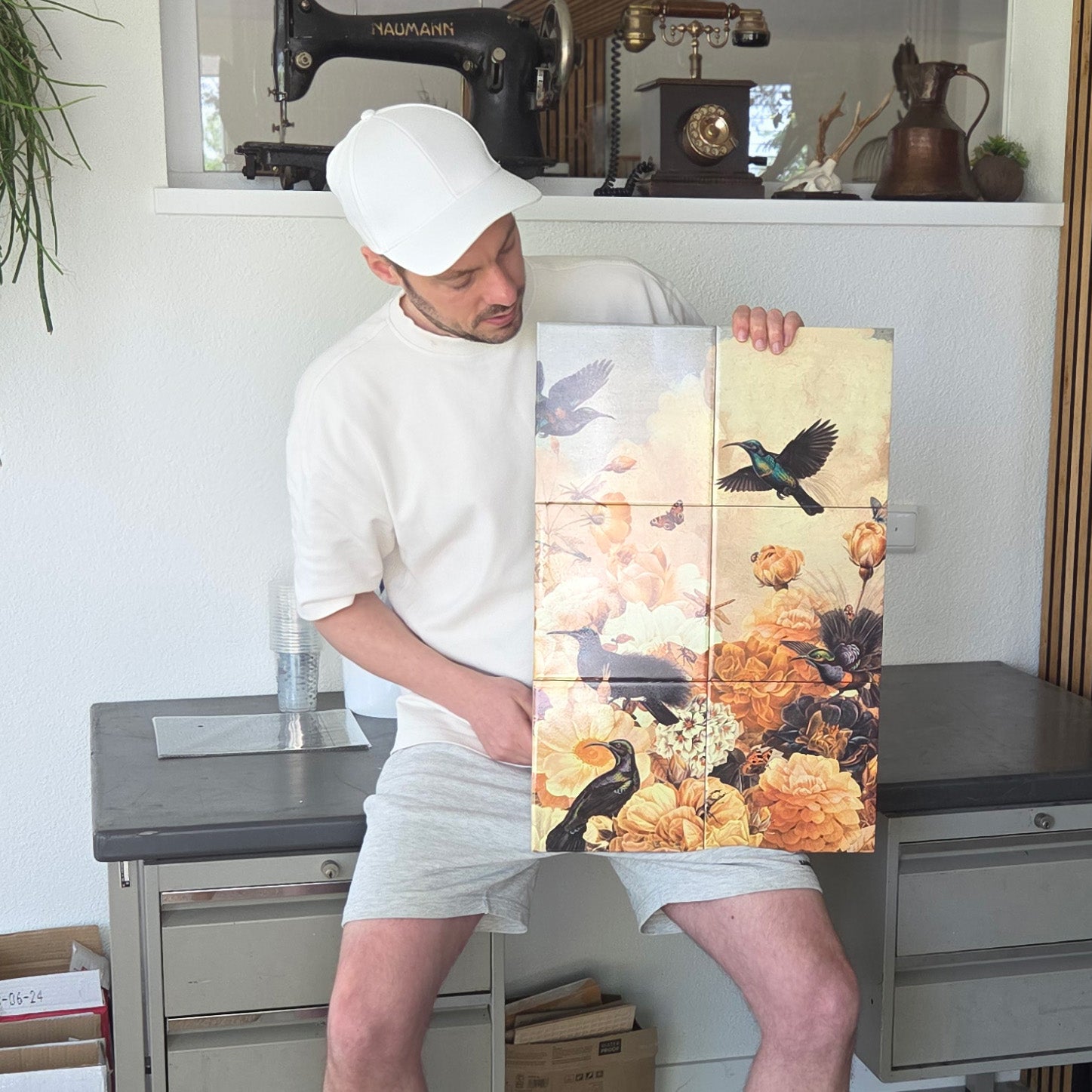 Tegel Tableau - Golden Paradise (40 x60 cm)