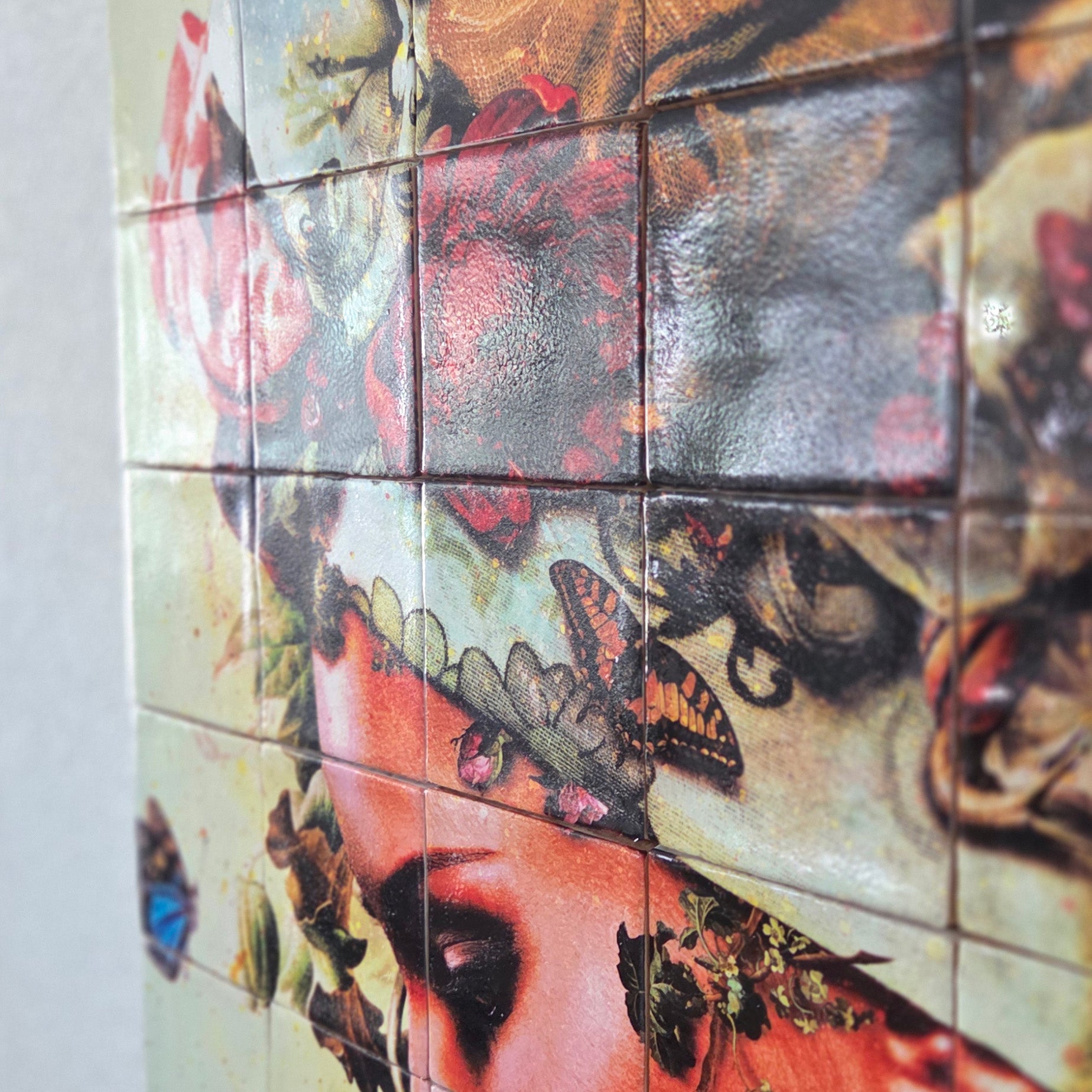 Tegel Tableau - Flower Woman 4 (60 x 80 cm)