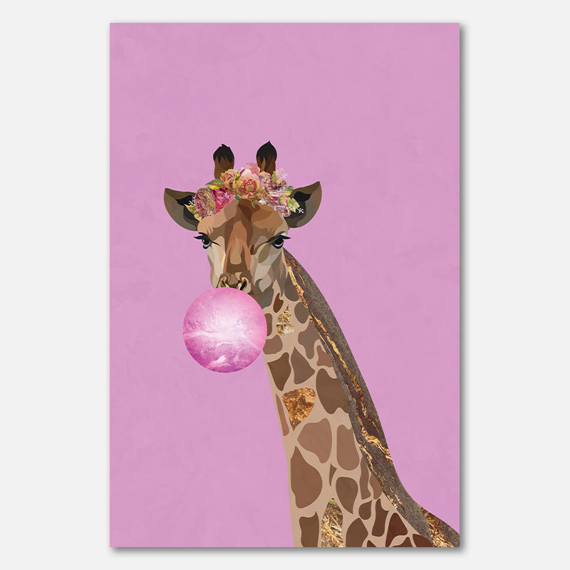 Giraffe rosa Kaugummi