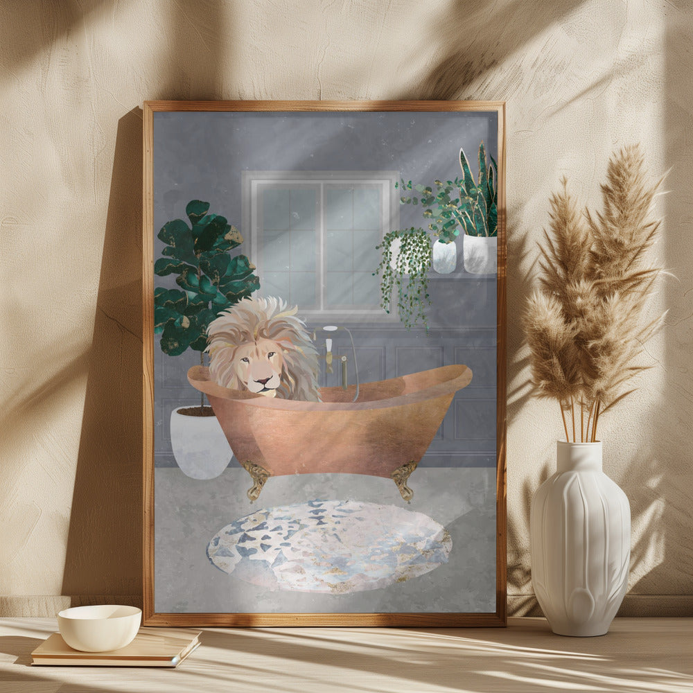 Leo Lion in Copper Bath