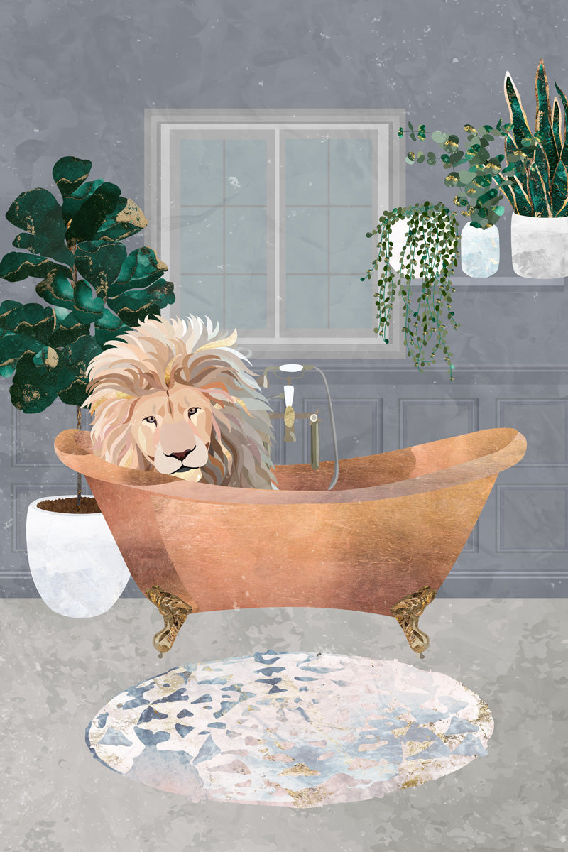 Leo Lion in Copper Bath