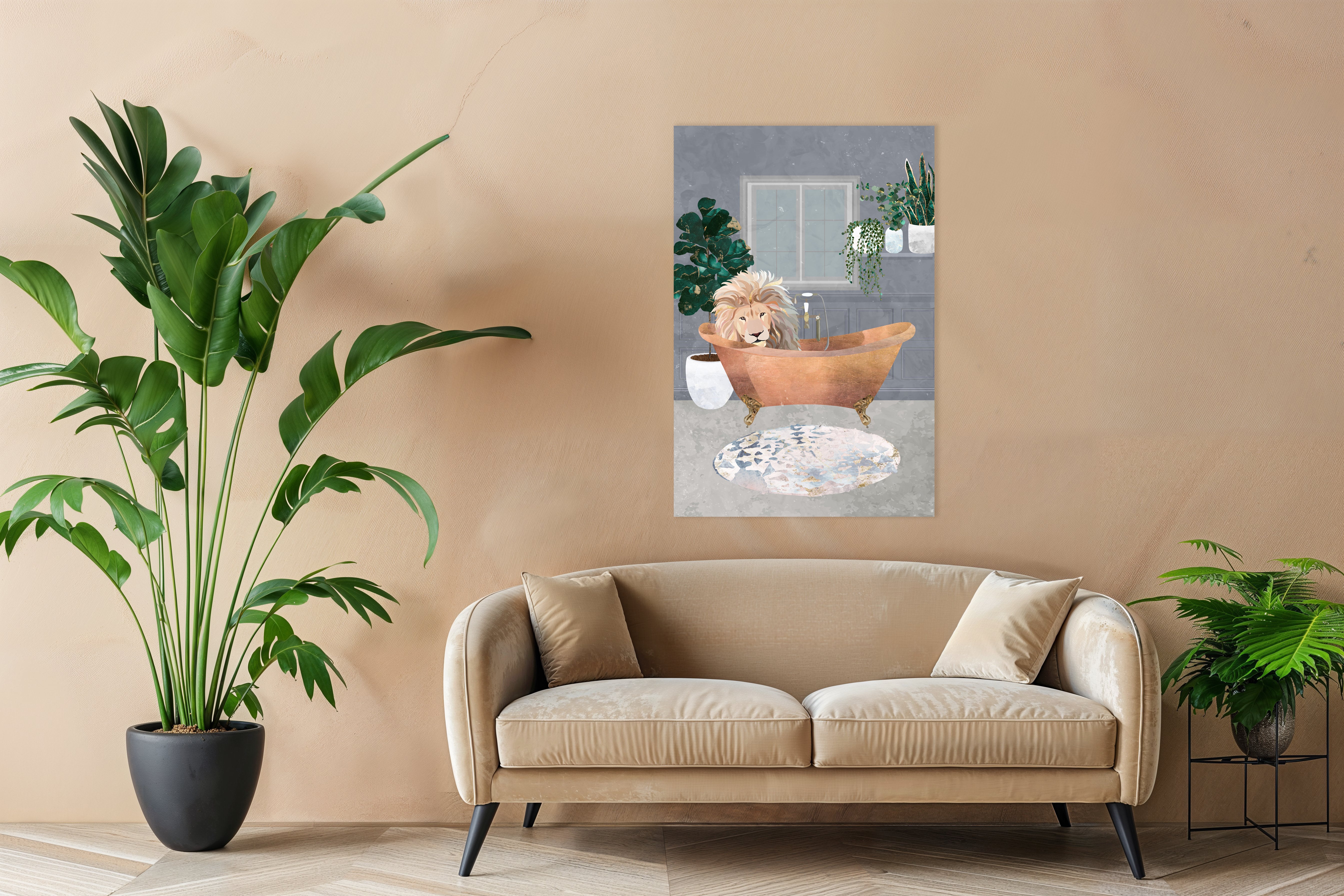 Leo Lion in Copper Bath