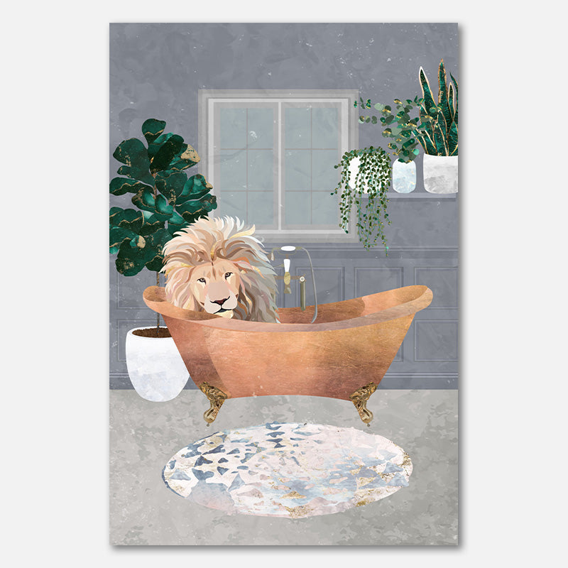 Leo Lion in Copper Bath