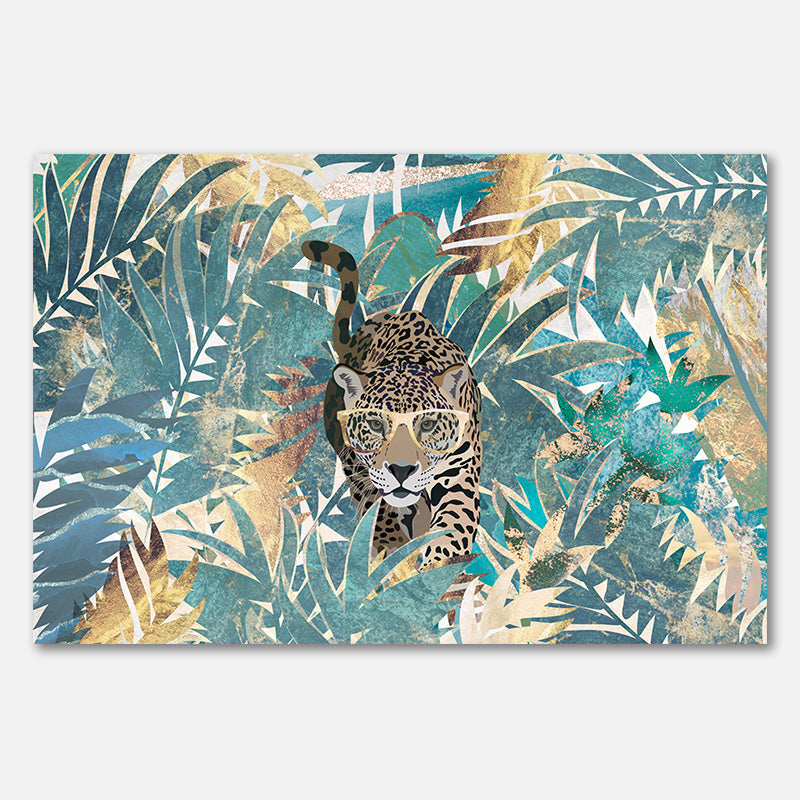 Jaguar Jungle Landscape Mural
