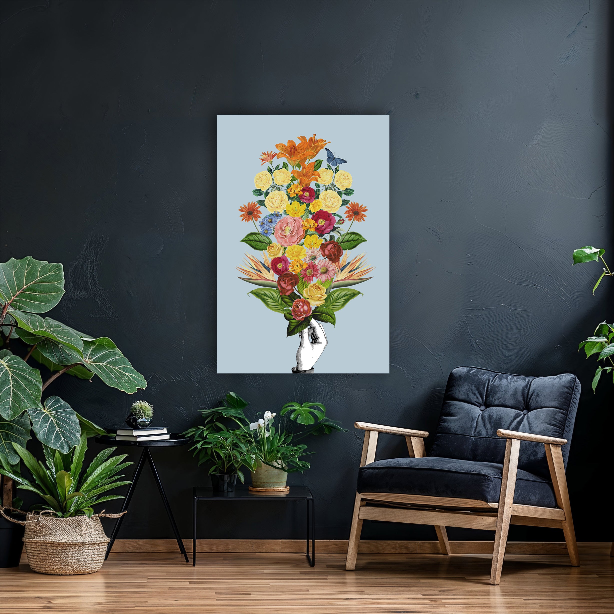 Botanical blue bouquet