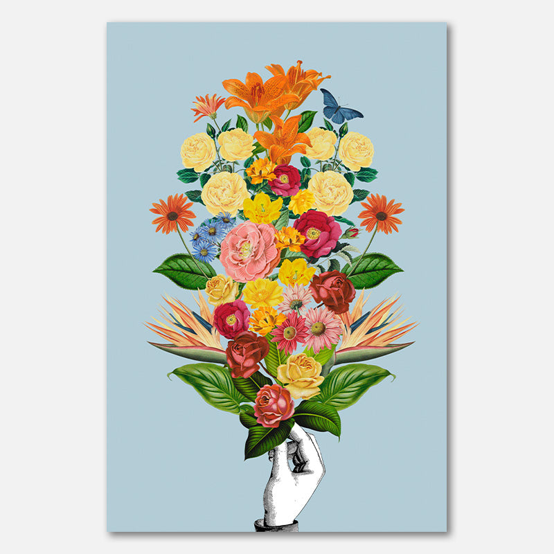 Botanisches blaues Bouquet