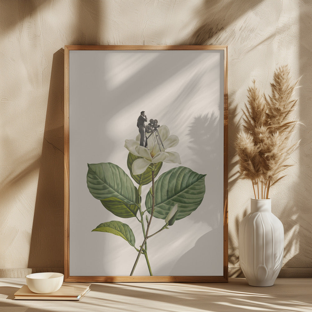 Botanical vintage cameraman