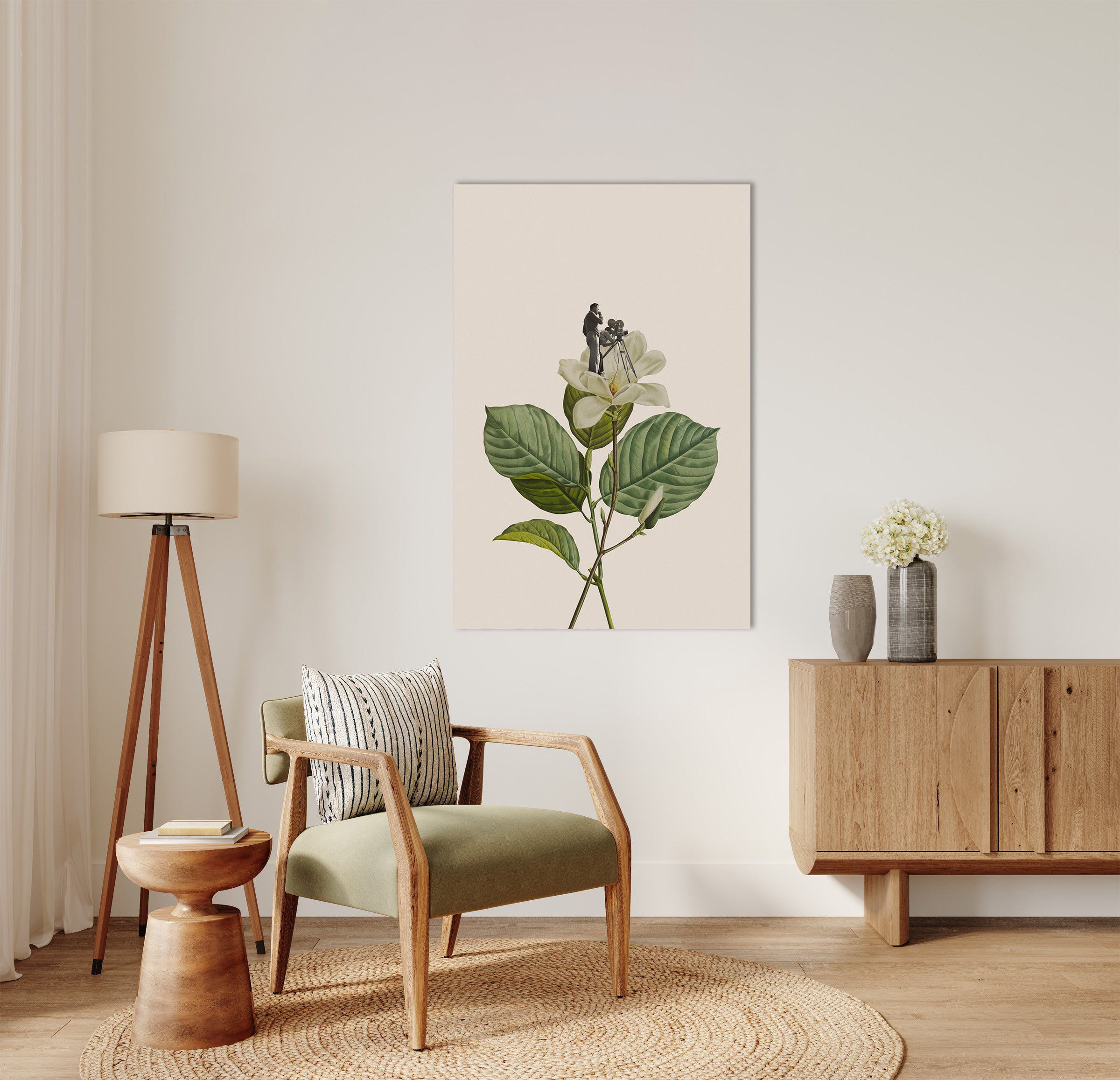 Botanical vintage cameraman