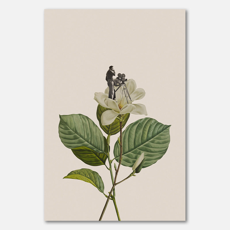 Botanical vintage cameraman