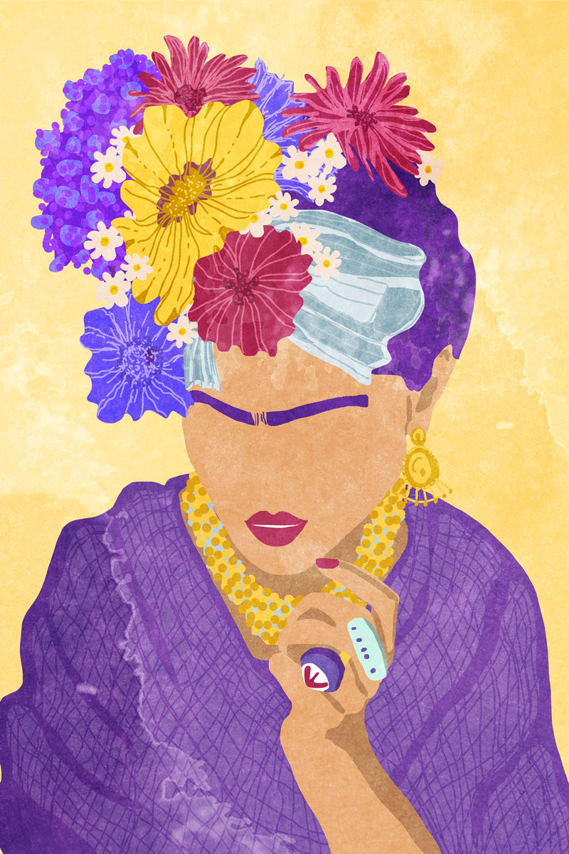 Frida and flowers