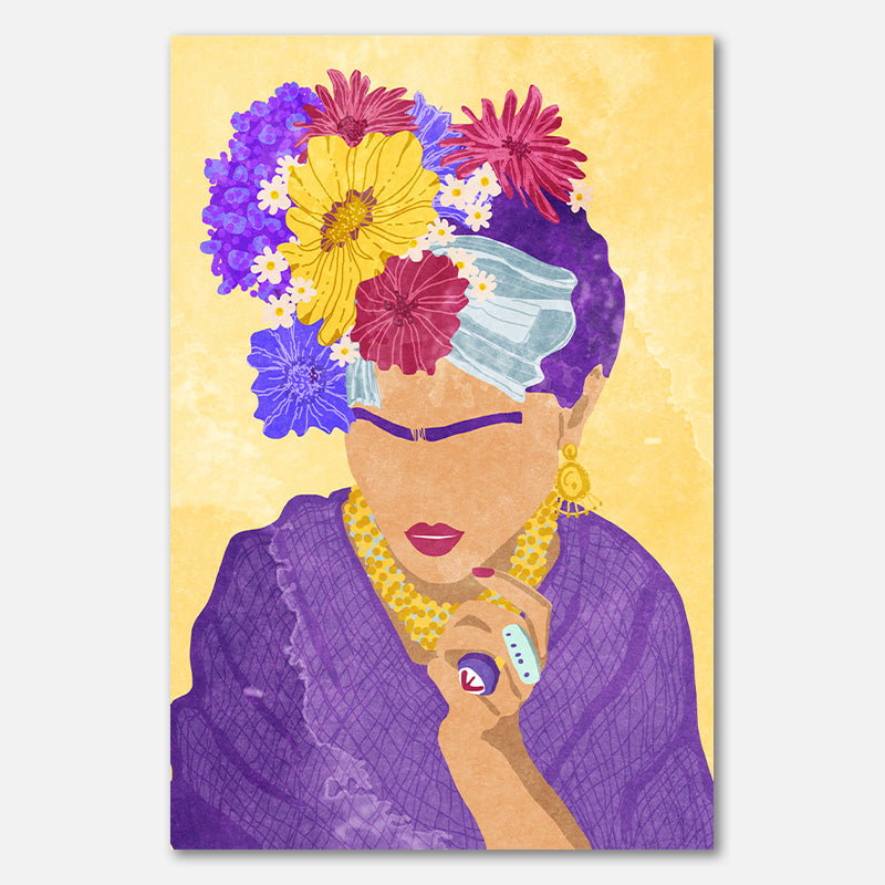 Frida and flowers