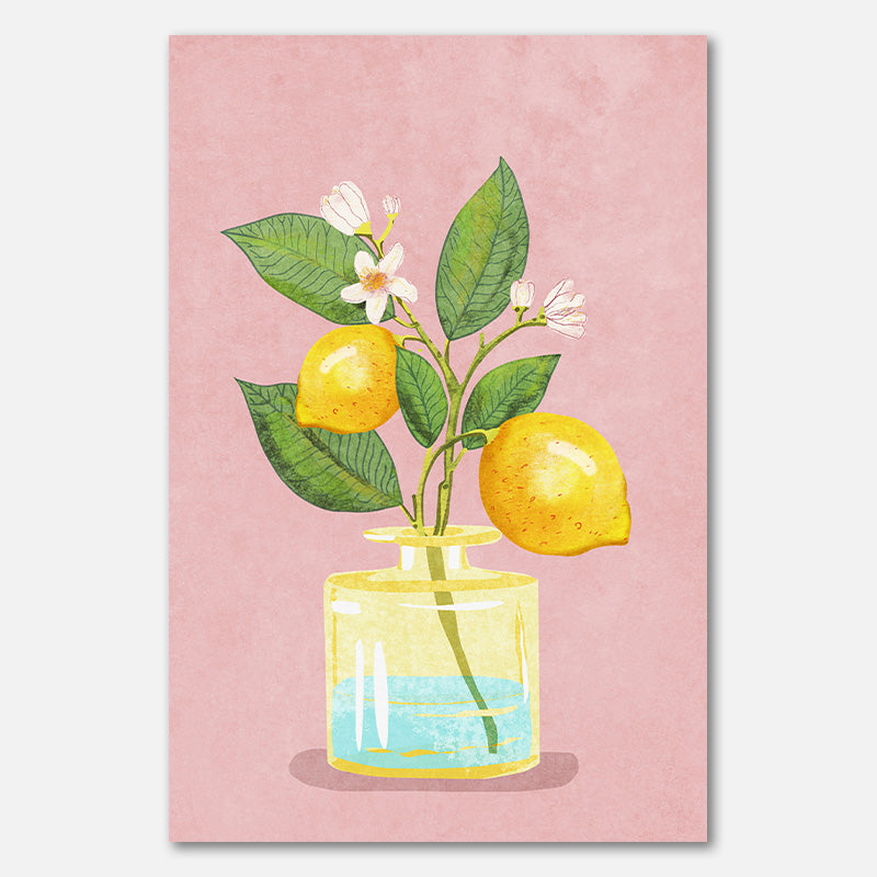 Zitronenstrauß in Vase