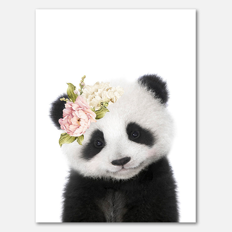 Blumiges Baby-Panda