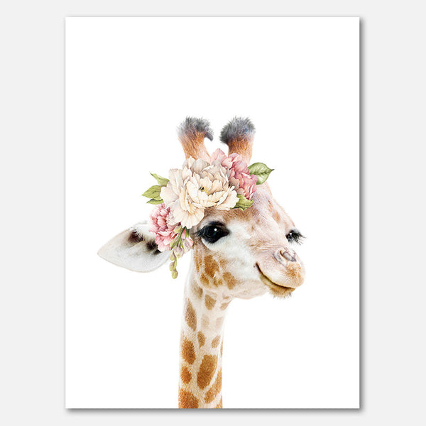 Floral Baby Giraffe