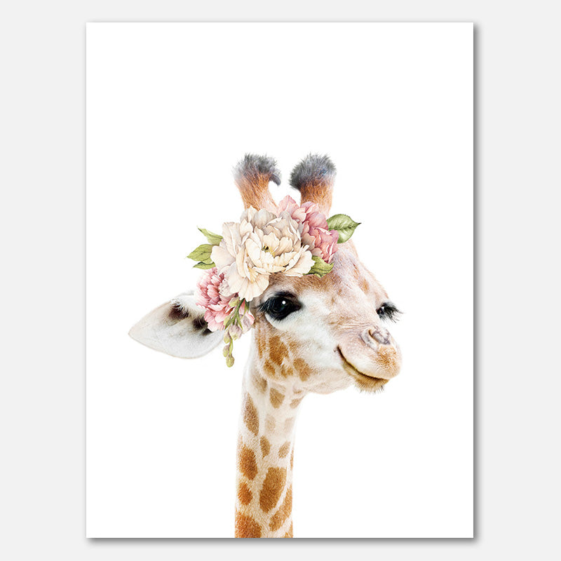 Floral Baby Giraffe