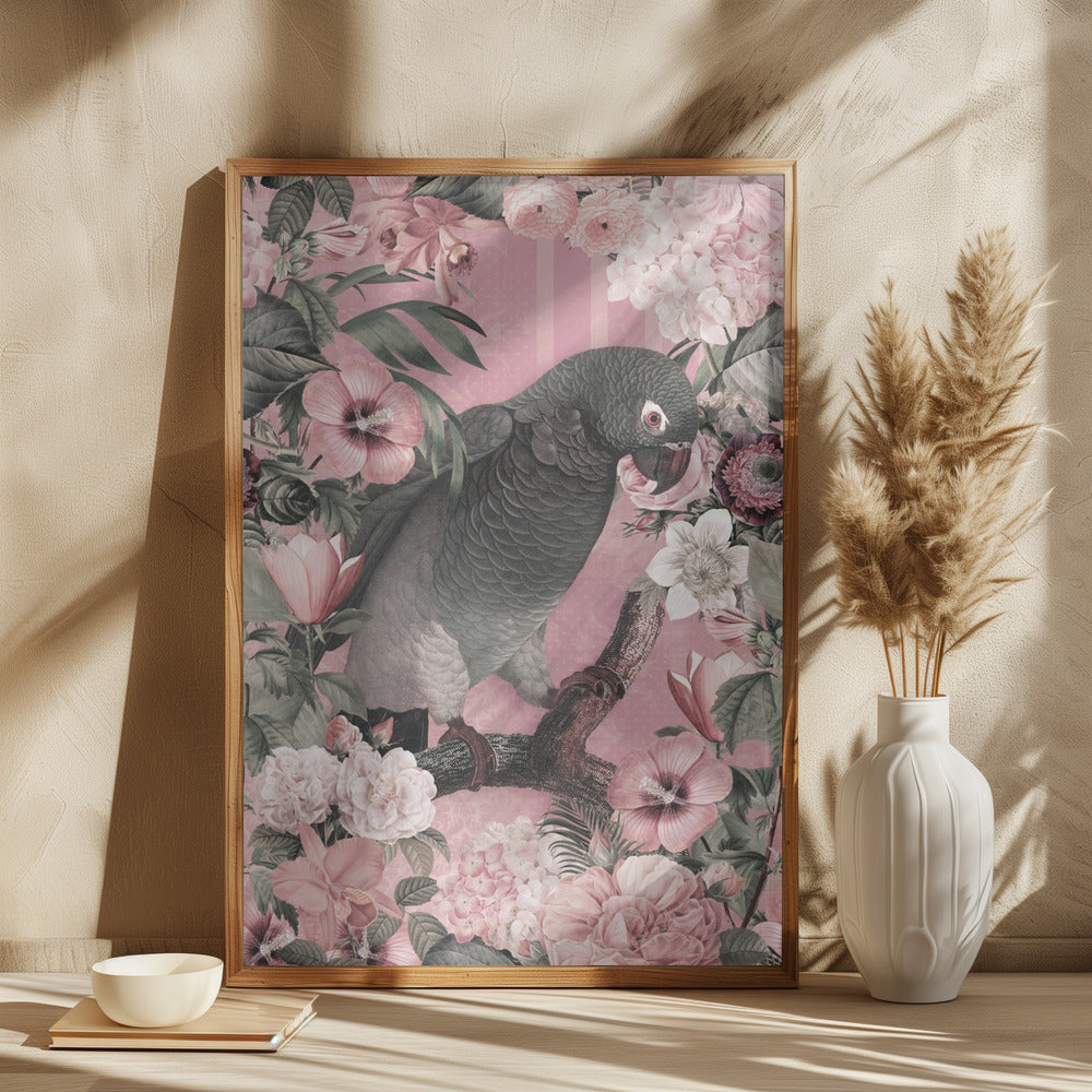 The Parrots Paradise Garden 3 Pastel Pink