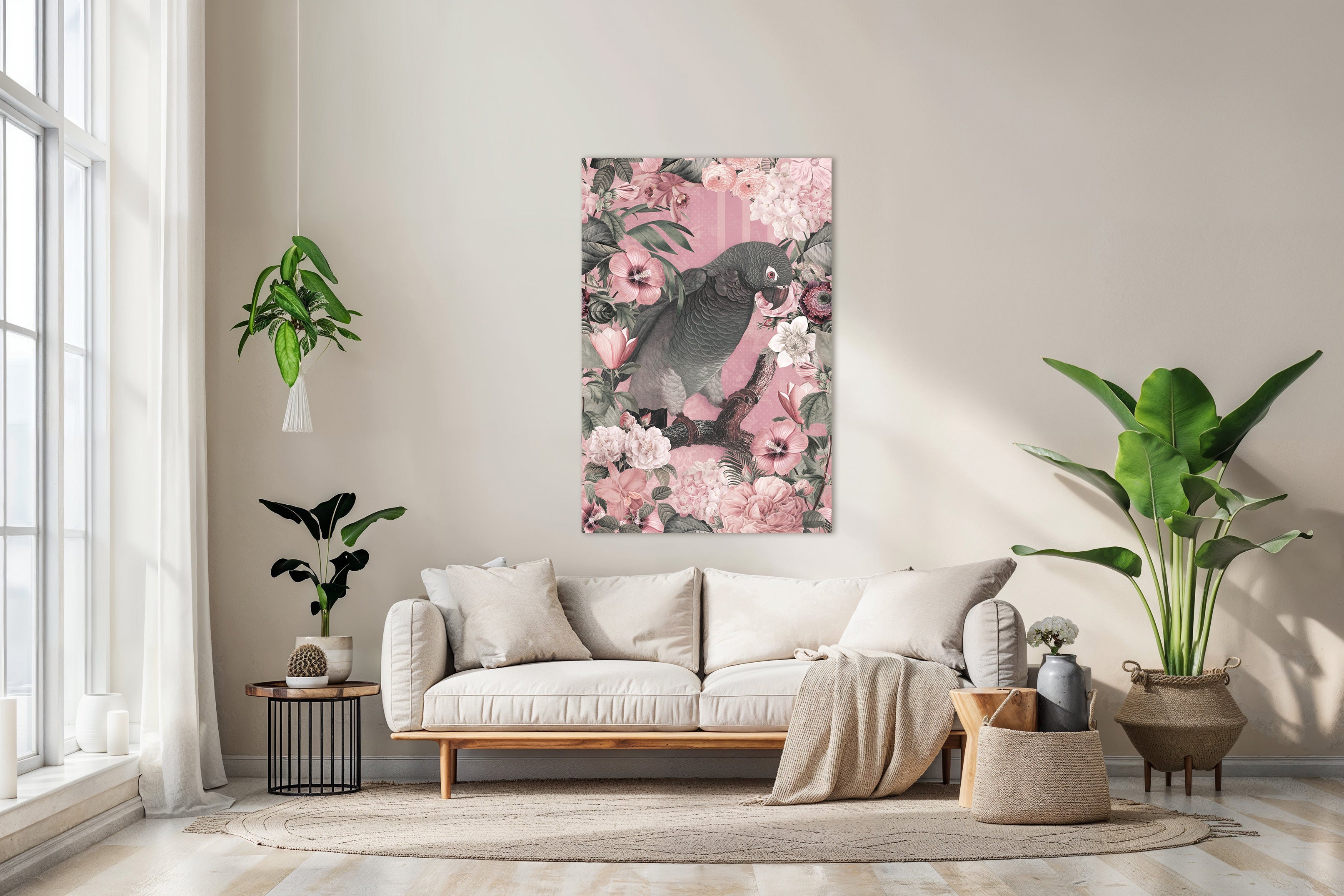 The Parrots Paradise Garden 3 Pastel Pink