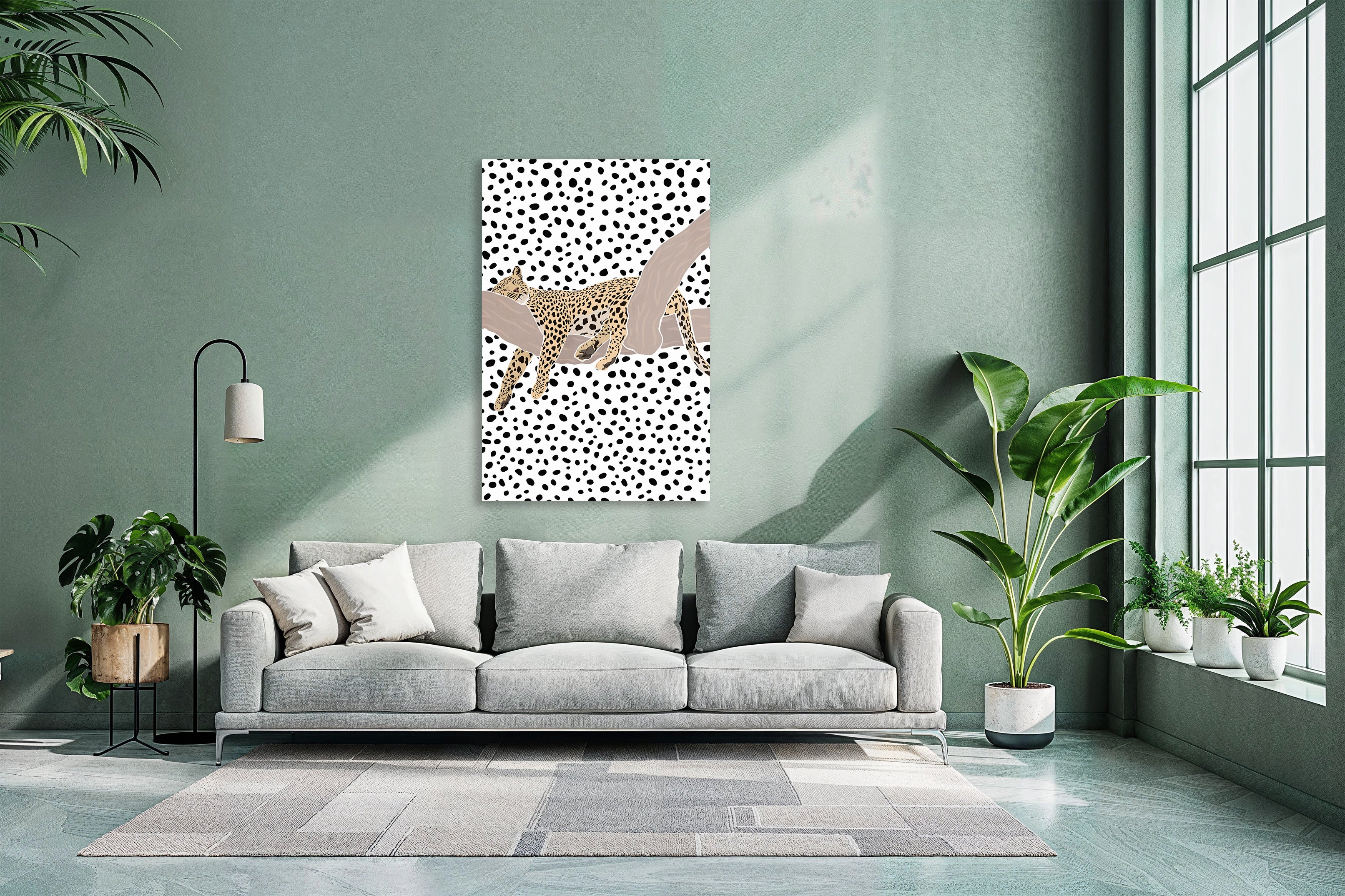 Leopard Sleeping Polkadots