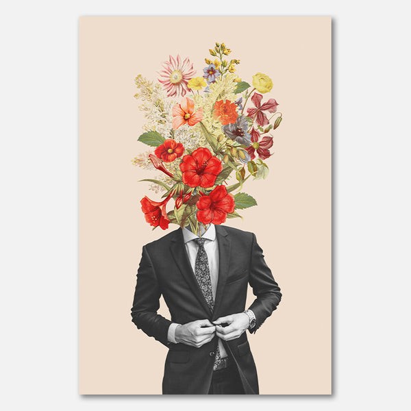 Man In Red Flowers