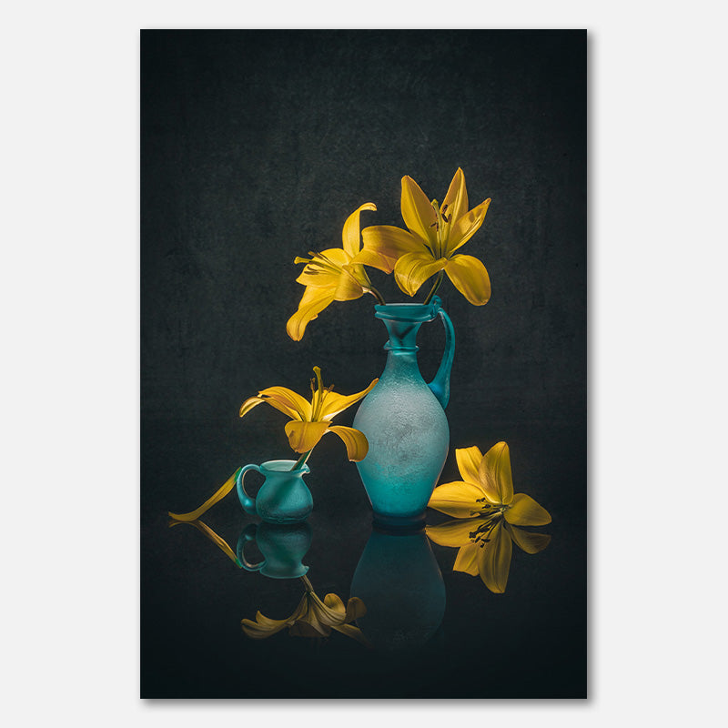 Blooming Yellow Lilies