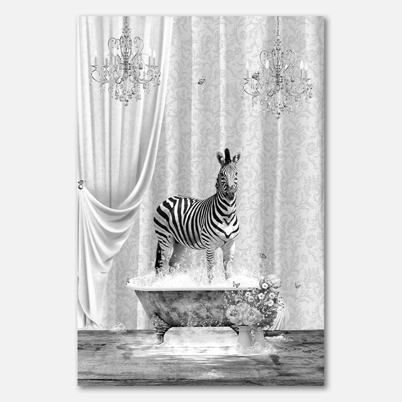 Zebra &amp; Bubbles Schwarz &amp; Weiß