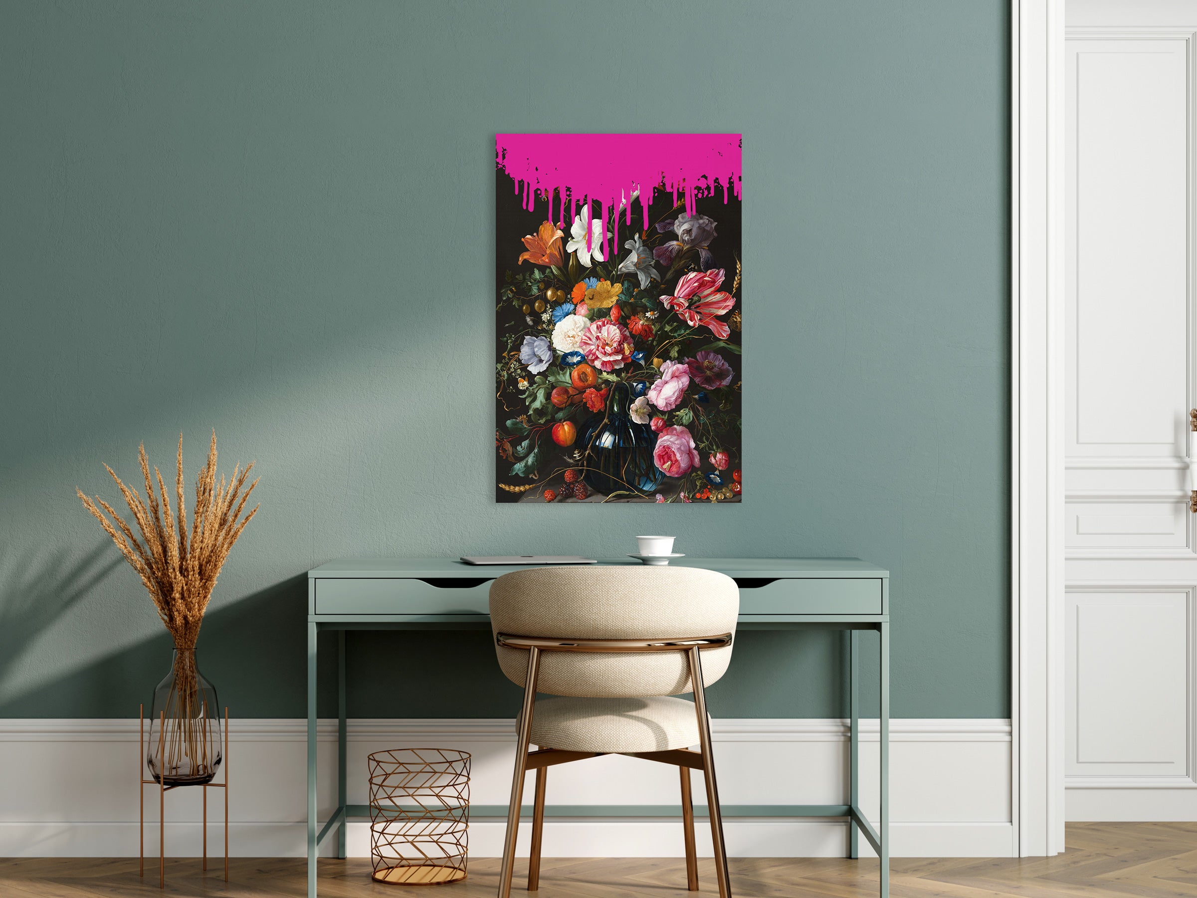 Vintage Botanical, Altered Pinky Art