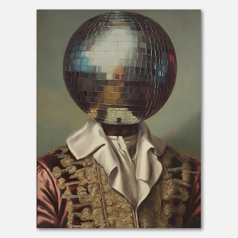 DiscoHead King  / Altered Collage Art