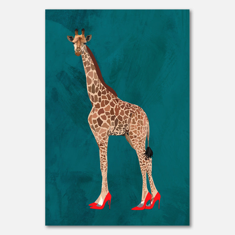 Giraffen türkisfarbene Absätze