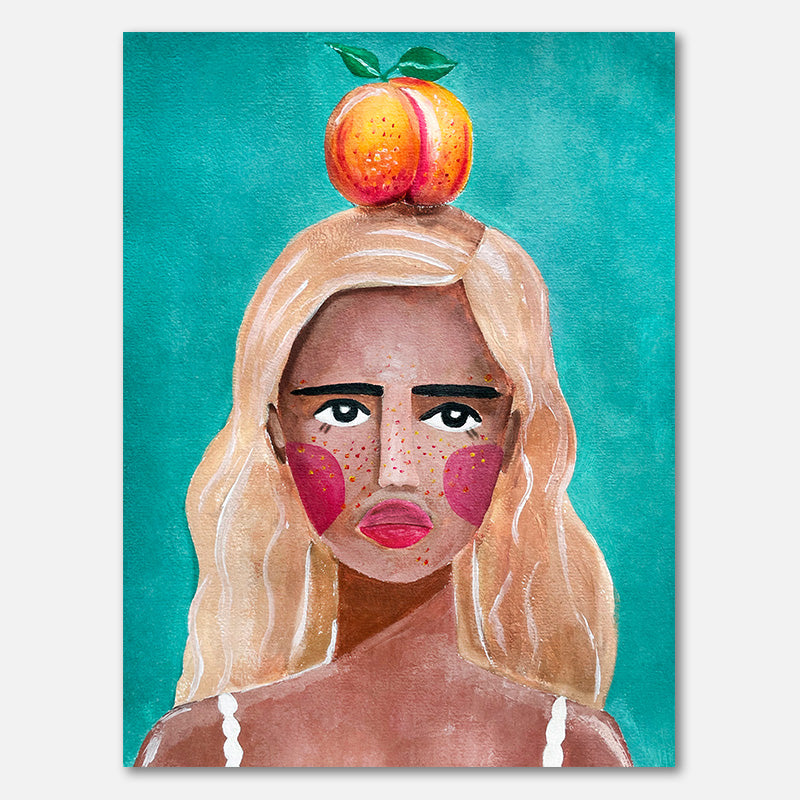 Woman With Peach