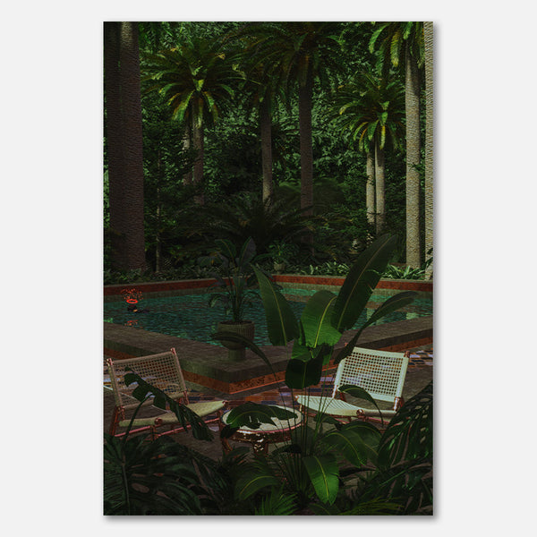 Fantasy pool private garden art print
