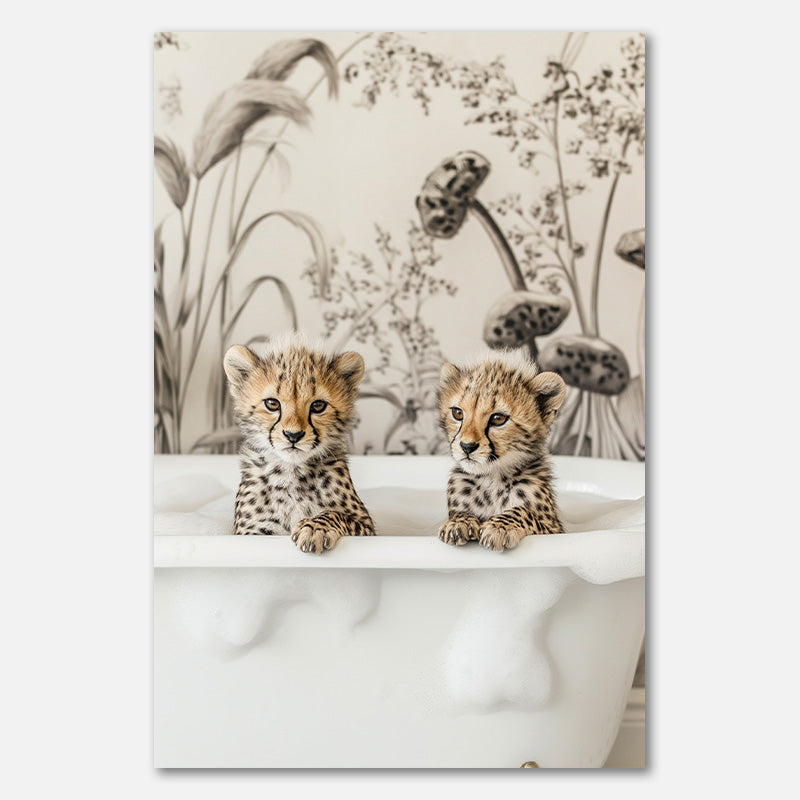 Cheetah Cub Bath