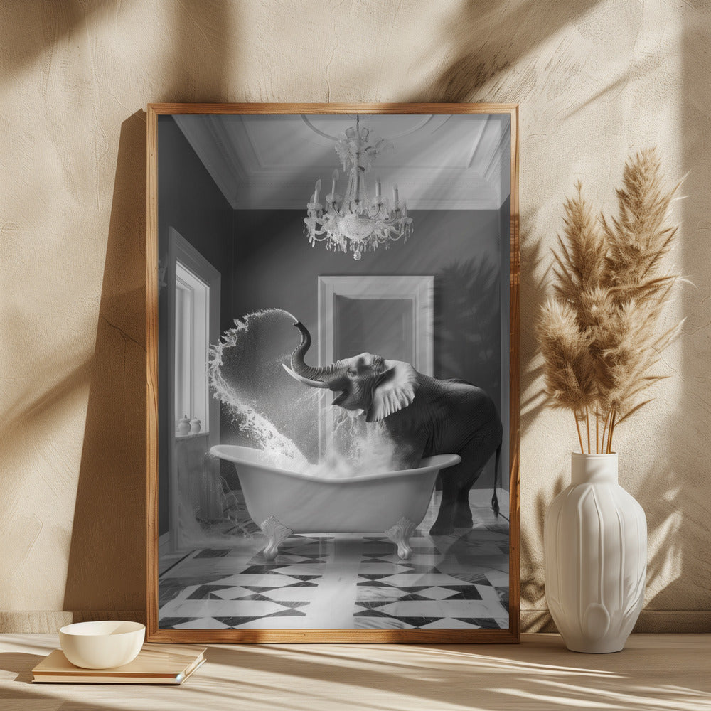 Joyful Elephant Bath Time