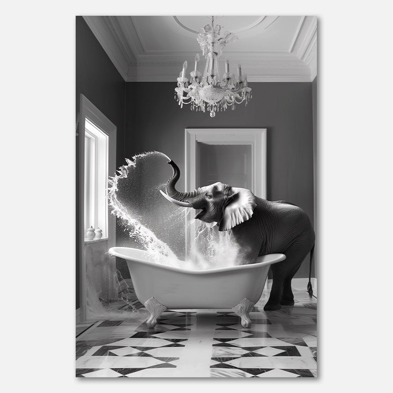 Joyful Elephant Bath Time