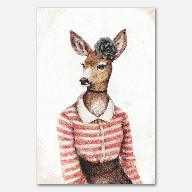 Ein Hirsch mit menschlicher Körperform