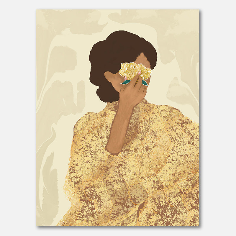 Woman With the Gold Peony