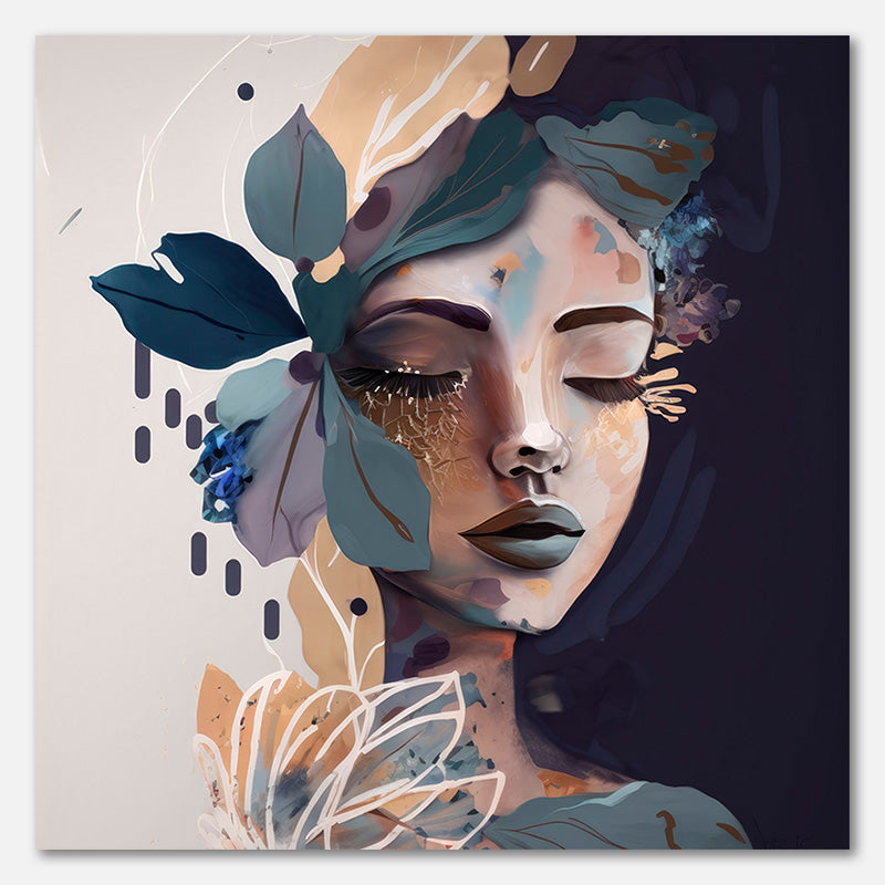 Woman Portrait with Floral Elements #2