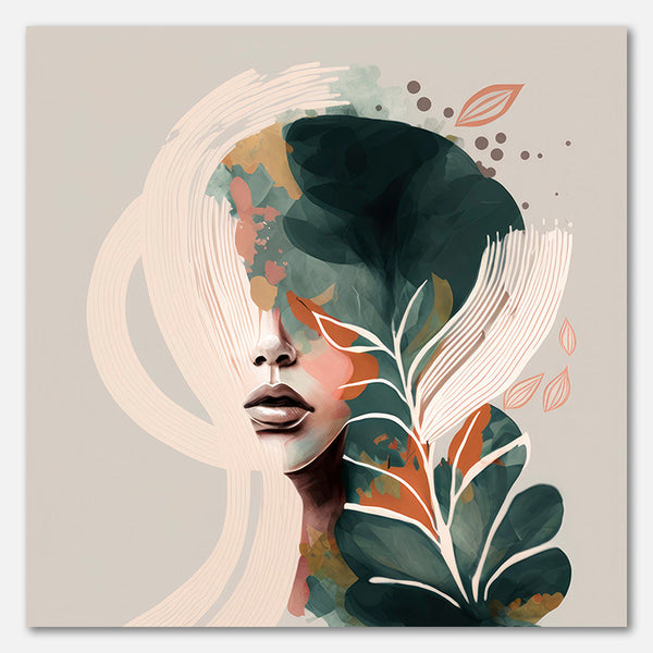 Woman Portrait with Floral Elements #6