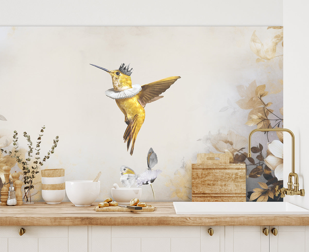 Royal Hummingbird Light Kitchen Backsplash