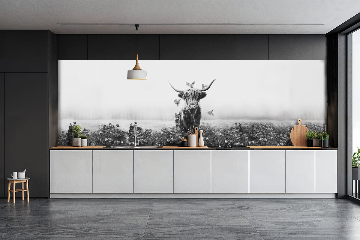 White Highlander Kitchen Backsplash