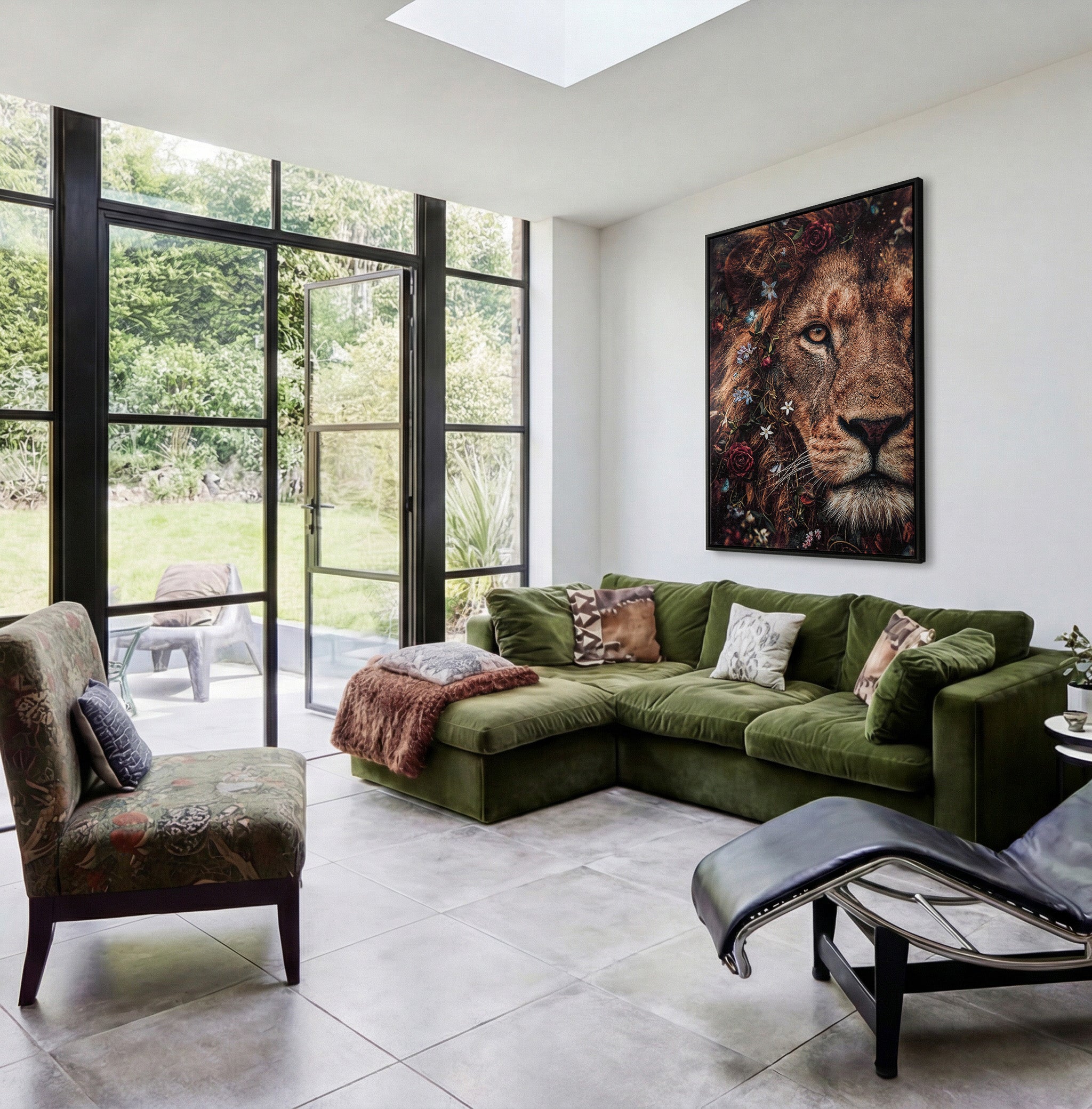 Floral Lion Portrait