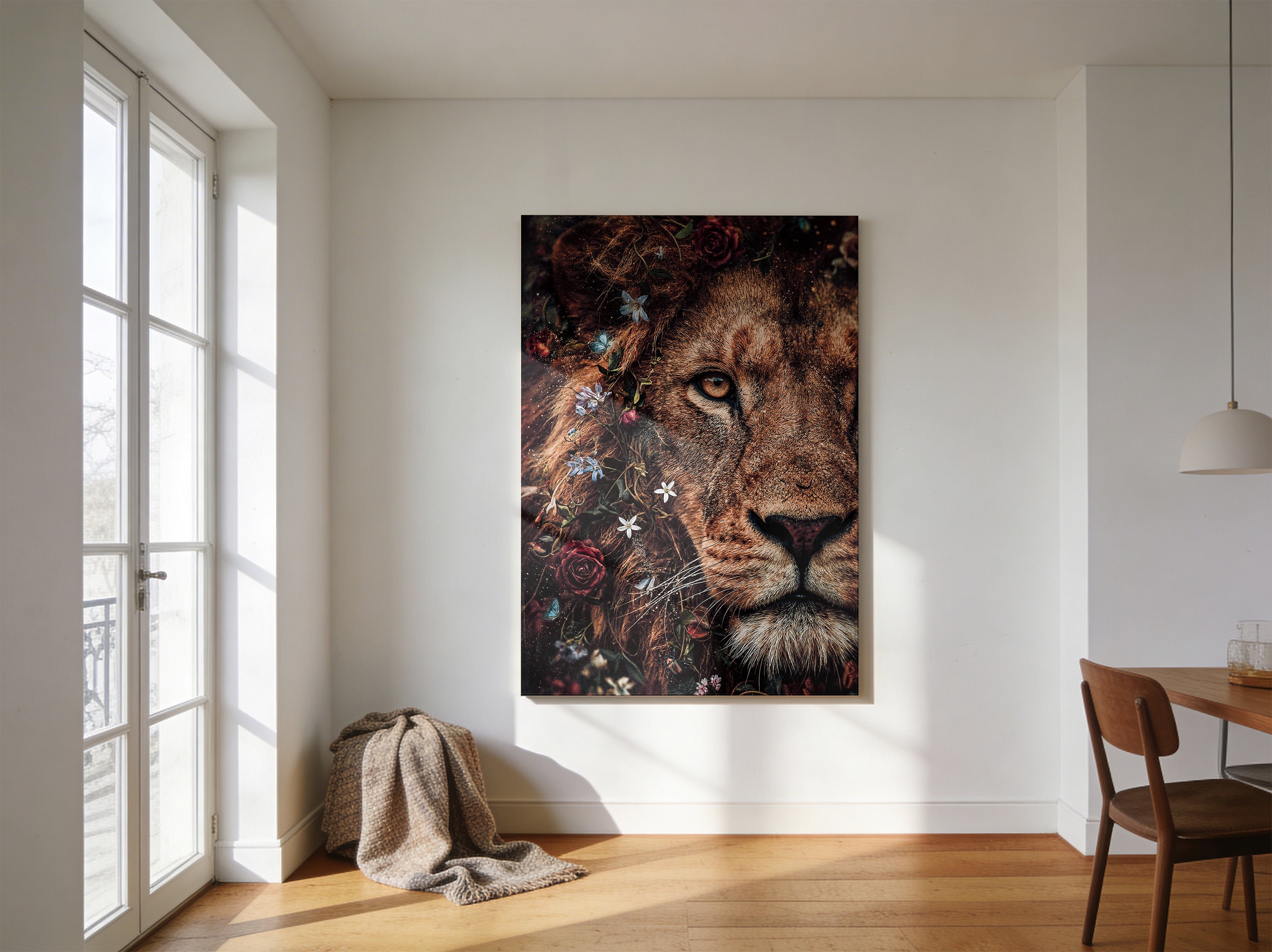 Floral Lion Portrait