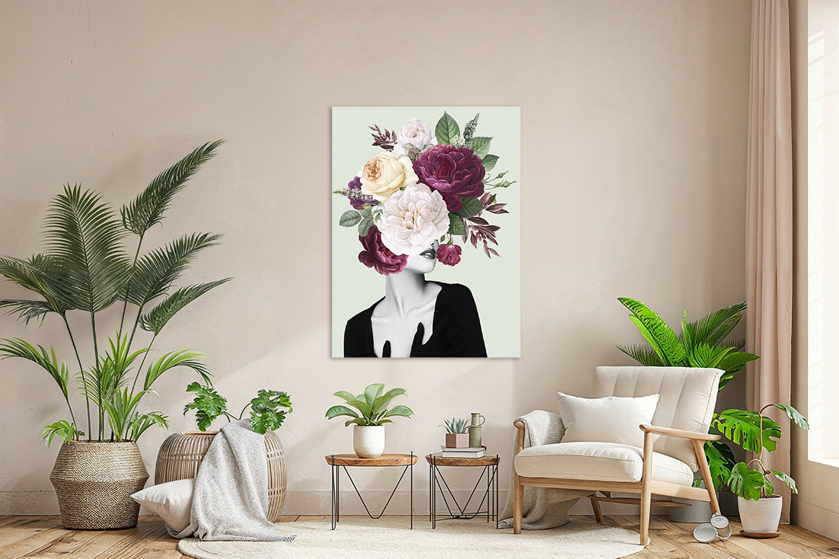 Floral Haircut - Green Background