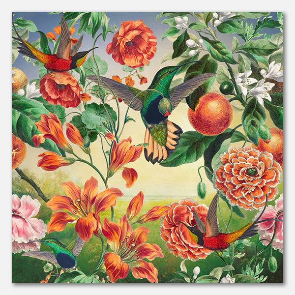 Landscape full of Summer and Hummingbirds