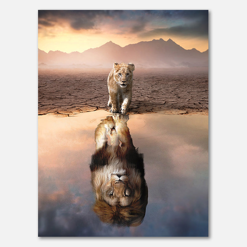 Lion Reflection