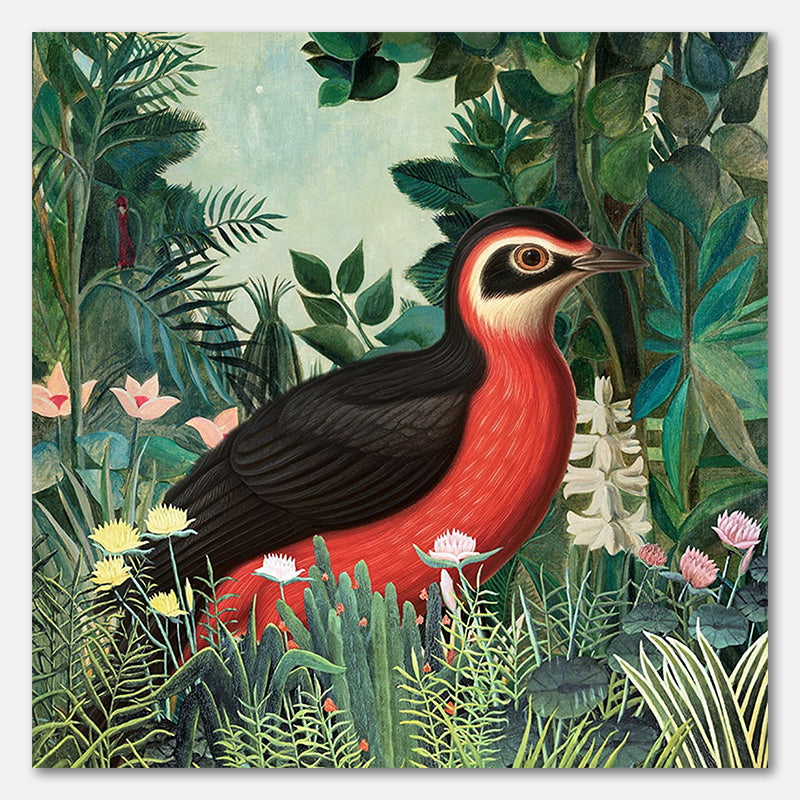 Red Bird in Tropics