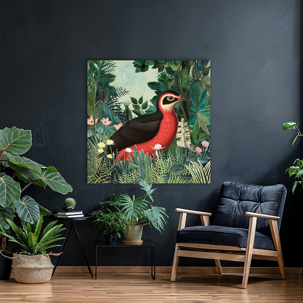 Red Bird in Tropics