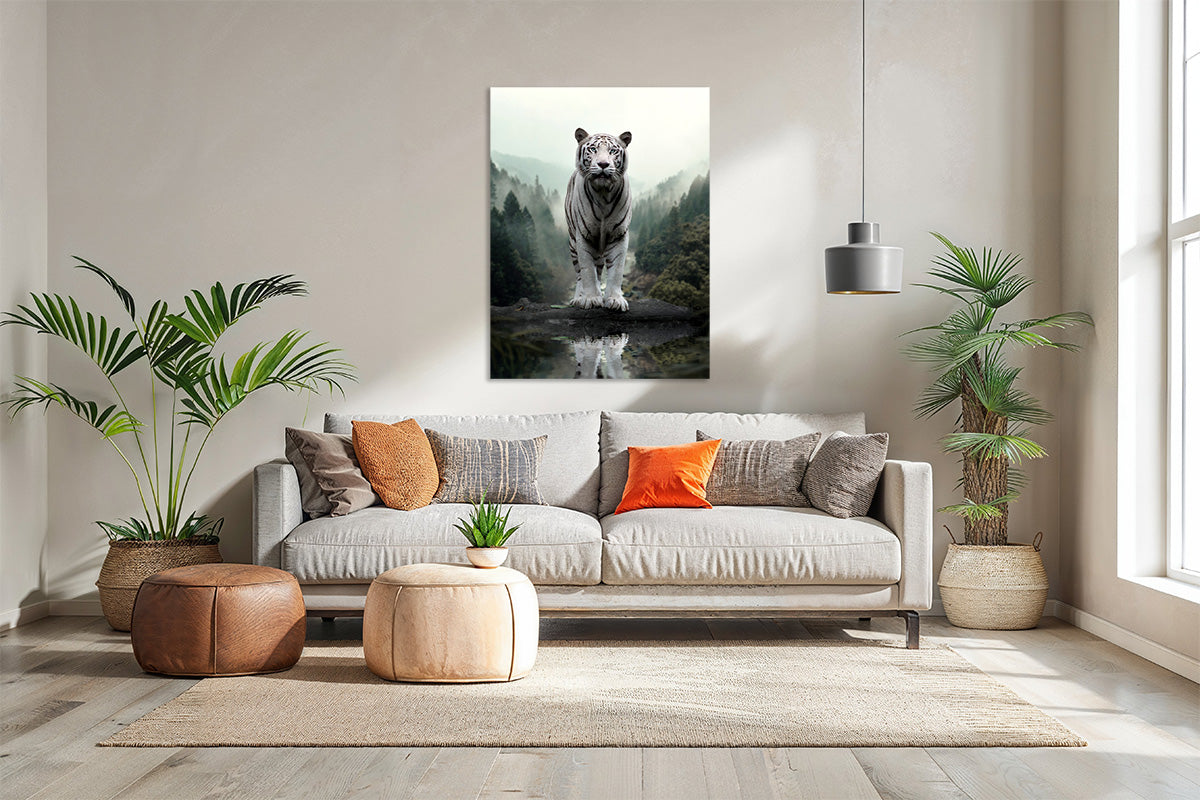 Tiger White Reflection